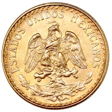 メキシコ 1945年Mo 2ペソ金貨 UNC未使用