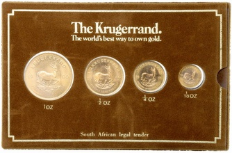 南アフリカ 1980年 クルーガーランド金貨 4枚セット UNC-FDC