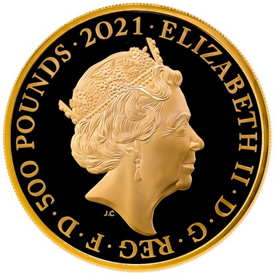 イギリス 2021年 500ポンド５オンス プルーフ 純金貨　’the Who’NGC PF70UC 6298438-005　COA BOX