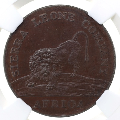 シエラレオネ　プルーフ　1ドル　銅貨　NGC PF64　＃3707947-014