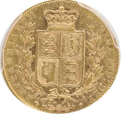 イギリス 特年1838年 ソブリン金貨  ビクトリアヤングヘッド　PCGS XF45