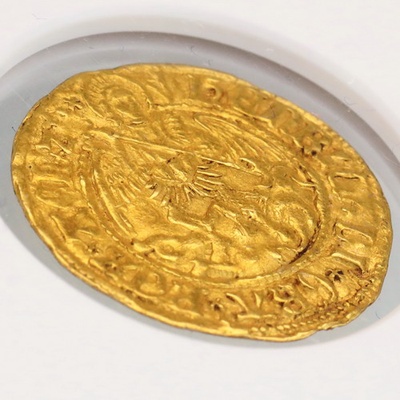 イギリス(イングランド) 1505-9年 ヘンリー7世　1/2 エンジェル 金貨　NGC AU55