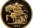 イギリス　1937年 ジョージ６世 ５ポンド金貨　PCGS PR64DCAM 80075502