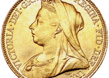 イギリス領オーストラリア 1899年銘 ソブリン金貨 シドニーミント ビクトリア ヴェールドヘッドUNC未使用