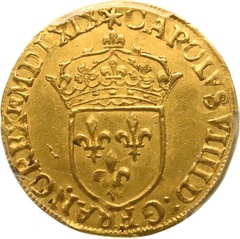 フランス 1569A エキュ 金貨 シャルル9世 パリミント PCGS UNC鑑定