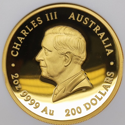 オーストラリア　2026年　2オンス純金貨200ドル　エリザベス2世生誕100周年記念　ピエフォーNGC PF70ULTRA CAMEOFisrt Day of Issue