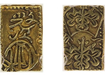 日本 1819年〜1829年　文政一分判金 朱金　PCGS鑑定済