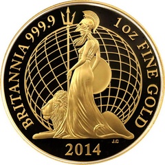イギリス 2014年 ブリタニアシリーズ プルーフ純金貨６枚セット 箱、COA　見返り美人