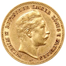 ドイツ。プロイセン 1904年 10マルク金貨　ヴィルヘルム２世　VF+