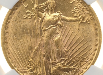アメリカ　1922　20ドル金貨　セントゴーデンス　リバティ　NGC UNC Details