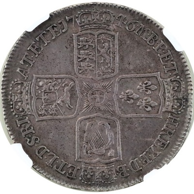 イギリス 1746年 クラウン 銀貨 ジョージ２世 LIMA NGC AU58  トーン