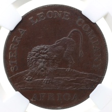 シエラレオネ　プルーフ　1ドル　銅貨　NGC PF64　＃3707947-014