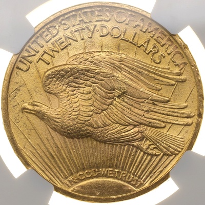アメリカ　1914S　20ドル金貨　セントゴーデンス サンフランシスコミント　NGC　MS63