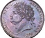 イギリス 1821年 クラウン銀貨 ジョージ4世 Secundo on edge 遊色トーン NGC MS61