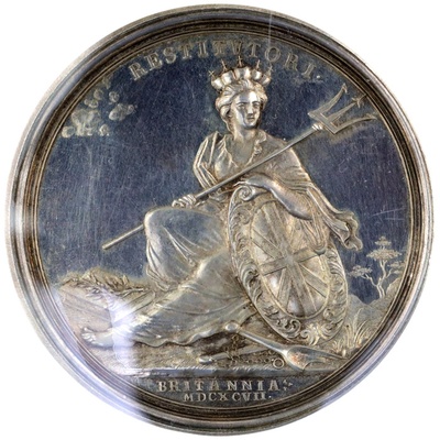 イギリス 1697年 メダル  ウィリアム3世  Treaty of Ryswick Eimer-372 PCGS SP60 49206162