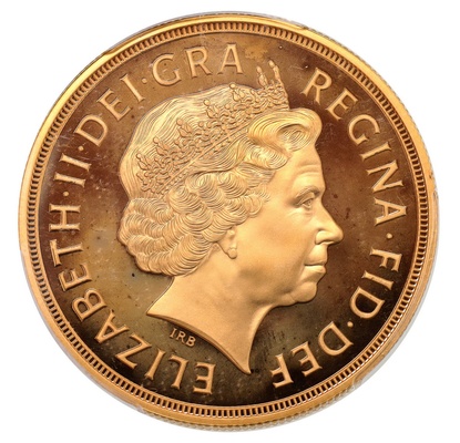 イギリス　2006　5ポンドプルーフ金貨　PCGS　PR68DCAM　エリザベス　80774214