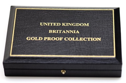 イギリス 1996年銘 ブリタニア立像 プルーフ金貨4枚セット エリザベス2世 発行500セット 保証書、オリジナル箱