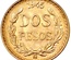 メキシコ 1945年Mo 2ペソ金貨 UNC未使用