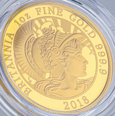 イギリス 2018年 エリザベス 女王 ブリタニア 純 金貨 プルーフ 6枚セット 220組限定発行 COA BOX