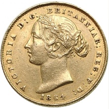 イギリス領 オーストラリア 1864年銘  シドニーミント ビクトリア ソブリン金貨