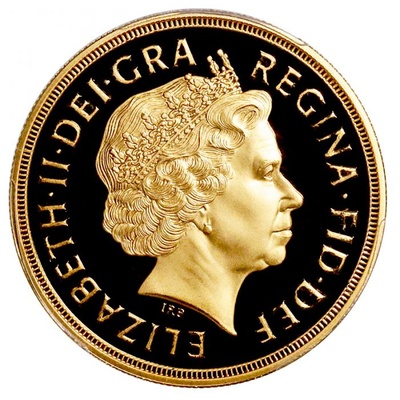 イギリス 2005年 5ポンド プルーフ金貨 エリザベス2世  セントジョージと竜退治　PCGS PR69DCAM