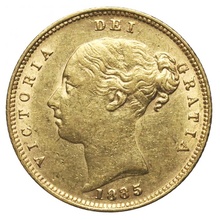 イギリス　1885年銘　ハーフソブリン金貨 ビクトリア ヤングヘッド
