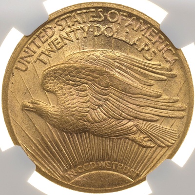 アメリカ　1922　20ドル金貨　セントゴーデンス　リバティ　NGC UNC Details