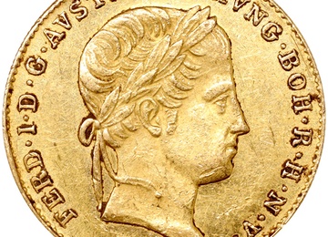 オーストリア=ハンガリー 1848年銘A ダカット金貨 フェルディナンド1世 VF美品 ウィーンミントEF