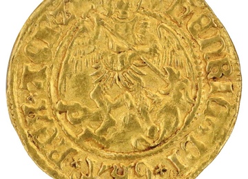 イギリス(イングランド) 1505-9年 ヘンリー7世　1/2 エンジェル 金貨　NGC AU55