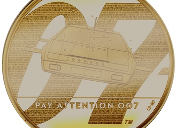 イギリス　2020年 2オンスプルーフ 200ポンド純金貨　エリザベス2世　007シリーズ第二弾 ”Pay Attention 007" COA　BOX