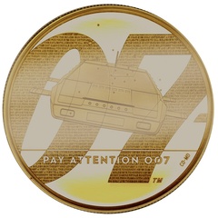 イギリス　2020年 2オンスプルーフ 200ポンド純金貨　エリザベス2世　007シリーズ第二弾 ”Pay Attention 007" COA　BOX