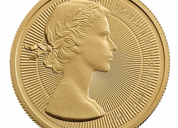 イギリス　2026年　2オンス　200ポンド　マットプルーフ純金貨　エリザベス2世生誕100周年記念　歴代レリーフシリーズ　第一肖像　NGC PF70MATTE