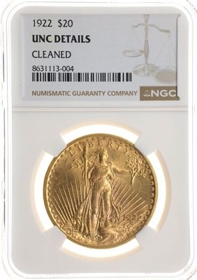 アメリカ　1922　20ドル金貨　セントゴーデンス　リバティ　NGC UNC Details