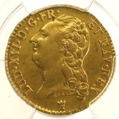 フランス　1786I　1ルイドール金貨　PCGS　Auｄ　Cleaning　＃80792668