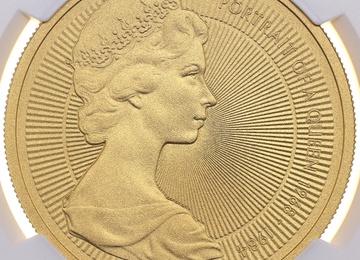 イギリス　2026年　2オンス　200ポンド　マットプルーフ純金貨　エリザベス2世生誕100周年記念　第二肖像　NGC PF70MATTE