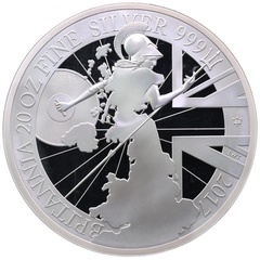 イギリス  2017年  250ポンド 20オンス 大型  ブリタニア プルーフ 純銀貨 エリザベス2世 NGC PF70ULTRA CAMEO