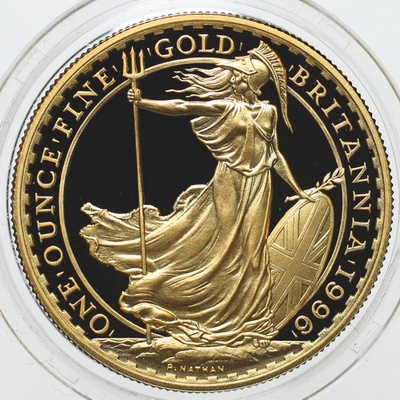 イギリス 1996年銘 ブリタニア立像 プルーフ金貨4枚セット エリザベス2世 発行500セット 保証書、オリジナル箱
