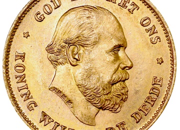 オランダ(ネザーランド) 1875年 10グルデン金貨 ウィレム3世 UNC未使用