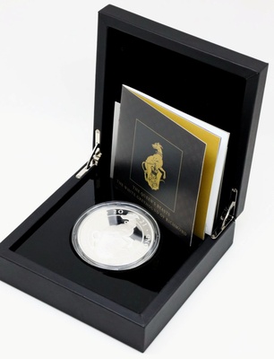 イギリス 2021年 10ポンド 5オンス純銀貨 クイーンズビースト’Richmond Grayhound’COA BOX #251