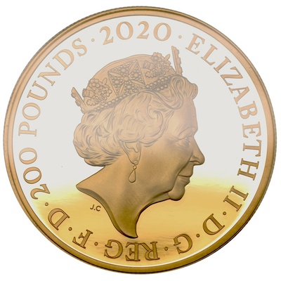イギリス　2020年 2オンスプルーフ 200ポンド純金貨　エリザベス2世　007シリーズ第二弾 ”Pay Attention 007" COA　BOX