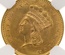 アメリカ　1856　1ドル金貨　インドヘッド　Type3　NGC　AU58