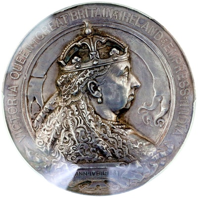 イギリス 1887年 メダル ヴィクトリア Eimer1735 BHM-3246 PCGS SP62