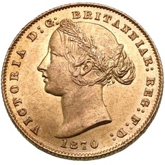 イギリス領 オーストラリア 1870年銘 シドニーミント ビクトリア ソブリン金貨