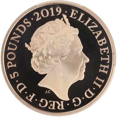 イギリス 2019年 ５ポンド金貨 ビクトリア記念　PCGS PR70DC COA BOX