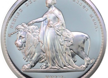 イギリス 2019年 The Great Engravers 第一弾 「 ウナ・ライオン」5ポンド 2オンス プルーフ純銀貨 エリザベス2世  NGC PF68Ultra Cameo